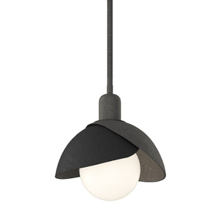 Hubbardton Forge - 181183-SKT-MULT-20-10 - Brooklyn Double Shade Mini Pendant - Brooklyn - Natural Iron