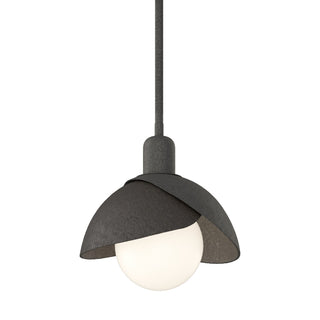 Hubbardton Forge - 181183-SKT-MULT-20-14 - Brooklyn Double Shade Mini Pendant - Brooklyn - Natural Iron
