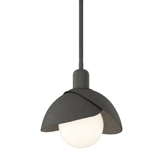 Hubbardton Forge - 181183-SKT-MULT-20-20 - Brooklyn Double Shade Mini Pendant - Brooklyn - Natural Iron