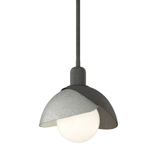 Hubbardton Forge - 181183-SKT-MULT-20-85 - Brooklyn Double Shade Mini Pendant - Brooklyn - Natural Iron