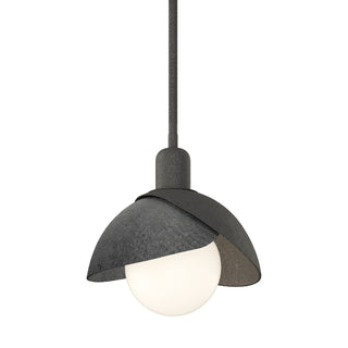 Hubbardton Forge - 181183-SKT-MULT-20-89 - Brooklyn Double Shade Mini Pendant - Brooklyn - Natural Iron