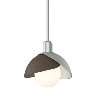 Hubbardton Forge - 181183-SKT-MULT-82-05 - Brooklyn Double Shade Mini Pendant - Brooklyn - Vintage Platinum
