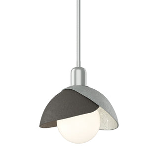 Hubbardton Forge - 181183-SKT-MULT-82-07 - Brooklyn Double Shade Mini Pendant - Brooklyn - Vintage Platinum