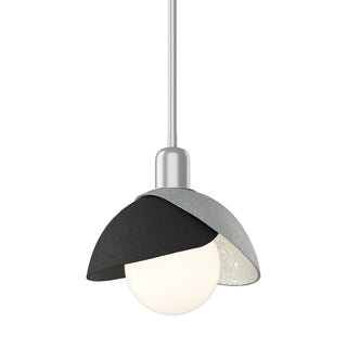 Hubbardton Forge - 181183-SKT-MULT-82-10 - Brooklyn Double Shade Mini Pendant - Brooklyn - Vintage Platinum