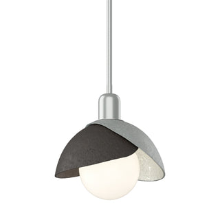 Hubbardton Forge - 181183-SKT-MULT-82-14 - Brooklyn Double Shade Mini Pendant - Brooklyn - Vintage Platinum