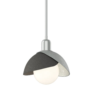 Hubbardton Forge - 181183-SKT-MULT-82-20 - Brooklyn Double Shade Mini Pendant - Brooklyn - Vintage Platinum
