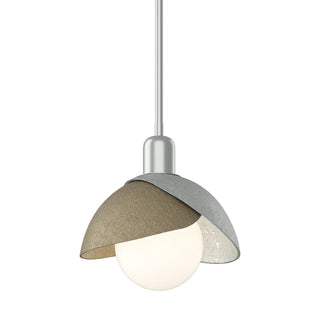 Hubbardton Forge - 181183-SKT-MULT-82-84 - Brooklyn Double Shade Mini Pendant - Brooklyn - Vintage Platinum