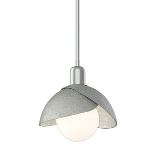 Hubbardton Forge - 181183-SKT-MULT-82-85 - Brooklyn Double Shade Mini Pendant - Brooklyn - Vintage Platinum