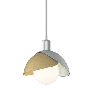 Hubbardton Forge - 181183-SKT-MULT-82-86 - Brooklyn Double Shade Mini Pendant - Brooklyn - Vintage Platinum