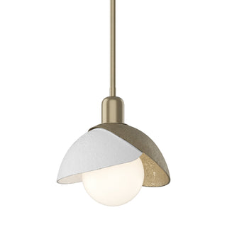 Hubbardton Forge - 181183-SKT-MULT-84-02 - Brooklyn Double Shade Mini Pendant - Brooklyn - Soft Gold