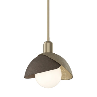 Hubbardton Forge - 181183-SKT-MULT-84-05 - Brooklyn Double Shade Mini Pendant - Brooklyn - Soft Gold