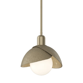 Hubbardton Forge - 181183-SKT-MULT-84-84 - Brooklyn Double Shade Mini Pendant - Brooklyn - Soft Gold