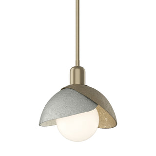 Hubbardton Forge - 181183-SKT-MULT-84-85 - Brooklyn Double Shade Mini Pendant - Brooklyn - Soft Gold