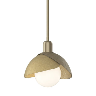 Hubbardton Forge - 181183-SKT-MULT-84-86 - Brooklyn Double Shade Mini Pendant - Brooklyn - Soft Gold