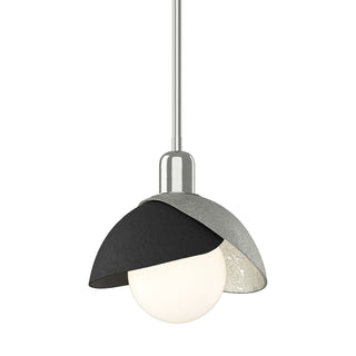 Hubbardton Forge - 181183-SKT-MULT-85-10 - Brooklyn Double Shade Mini Pendant - Brooklyn - Sterling