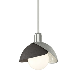 Hubbardton Forge - 181183-SKT-MULT-85-14 - Brooklyn Double Shade Mini Pendant - Brooklyn - Sterling