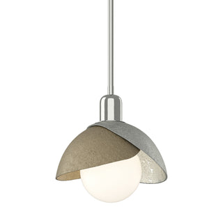 Hubbardton Forge - 181183-SKT-MULT-85-84 - Brooklyn Double Shade Mini Pendant - Brooklyn - Sterling