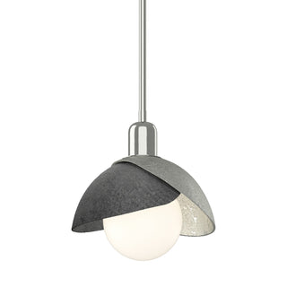 Hubbardton Forge - 181183-SKT-MULT-85-89 - Brooklyn Double Shade Mini Pendant - Brooklyn - Sterling