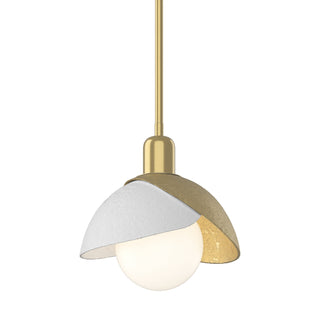 Hubbardton Forge - 181183-SKT-MULT-86-02 - Brooklyn Double Shade Mini Pendant - Brooklyn - Modern Brass