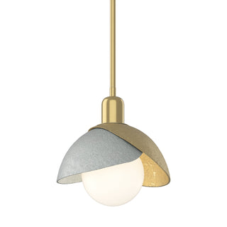 Hubbardton Forge - 181183-SKT-MULT-86-82 - Brooklyn Double Shade Mini Pendant - Brooklyn - Modern Brass
