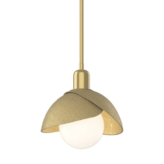 Hubbardton Forge - 181183-SKT-MULT-86-86 - Brooklyn Double Shade Mini Pendant - Brooklyn - Modern Brass