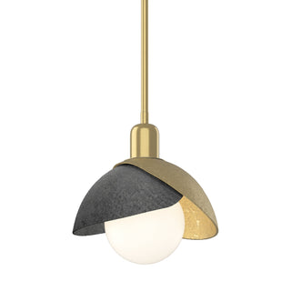 Hubbardton Forge - 181183-SKT-MULT-86-89 - Brooklyn Double Shade Mini Pendant - Brooklyn - Modern Brass