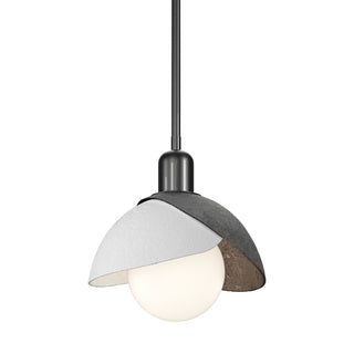 Hubbardton Forge - 181183-SKT-MULT-89-02 - Brooklyn Double Shade Mini Pendant - Brooklyn - Ink