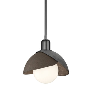 Hubbardton Forge - 181183-SKT-MULT-89-05 - Brooklyn Double Shade Mini Pendant - Brooklyn - Ink