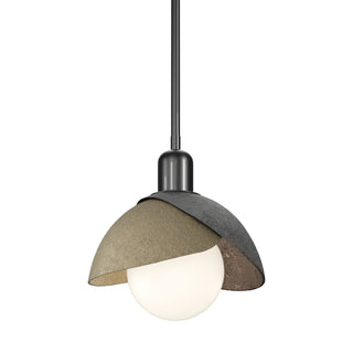 Hubbardton Forge - 181183-SKT-MULT-89-84 - Brooklyn Double Shade Mini Pendant - Brooklyn - Ink