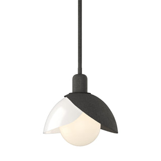 Hubbardton Forge - 181184-SKT-MULT-20-BB0757 - Brooklyn Double Shade Art Glass Mini Pendant - Brooklyn - Natural Iron