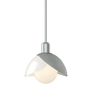 Hubbardton Forge - 181184-SKT-MULT-82-BB0757 - Brooklyn Double Shade Art Glass Mini Pendant - Brooklyn - Vintage Platinum