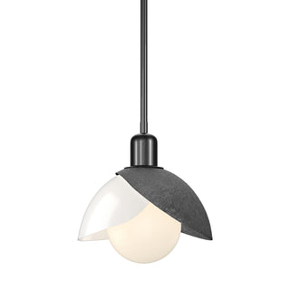 Hubbardton Forge - 181184-SKT-MULT-89-BB0757 - Brooklyn Double Shade Art Glass Mini Pendant - Brooklyn - Ink