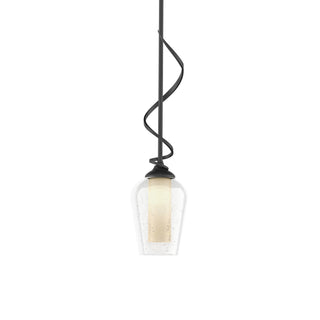 Hubbardton Forge - 183030-SKT-MULT-10-ZS0354 - Flora Down Light Mini Pendant - Flora - Black