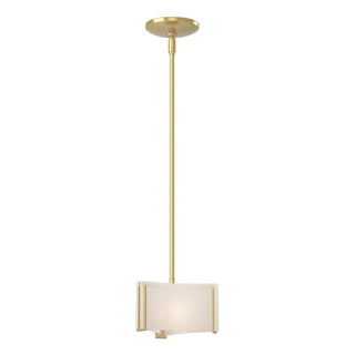 Hubbardton Forge - 188100-SKT-MULT-86-BB0156 - Exos Delta Mini Pendant - Exos Glass - Modern Brass