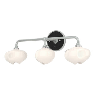 Hubbardton Forge - 201342-SKT-82-10-FD0710 - Ume 3-Light Curved Arm Bath Sconce - Ume - Vintage Platinum