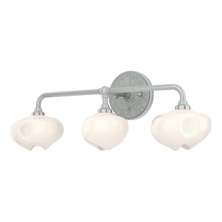 Hubbardton Forge - 201342-SKT-82-82-FD0710 - Ume 3-Light Curved Arm Bath Sconce - Ume - Vintage Platinum