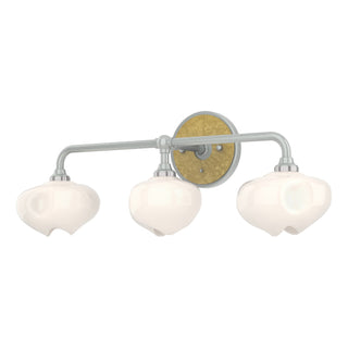 Hubbardton Forge - 201342-SKT-82-86-FD0710 - Ume 3-Light Curved Arm Bath Sconce - Ume - Vintage Platinum