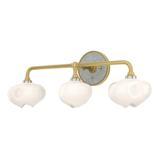 Hubbardton Forge - 201342-SKT-86-82-FD0710 - Ume 3-Light Curved Arm Bath Sconce - Ume - Modern Brass