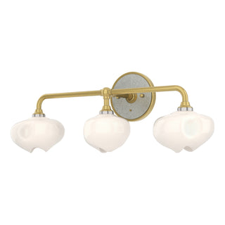 Hubbardton Forge - 201342-SKT-86-85-FD0710 - Ume 3-Light Curved Arm Bath Sconce - Ume - Modern Brass