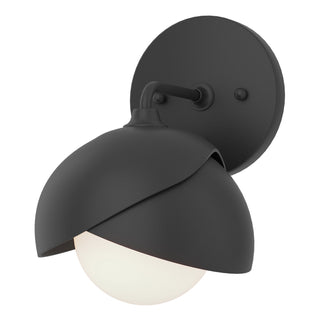 Hubbardton Forge - 201374-SKT-10-10-GG0711 - Brooklyn 1-Light Double Shade Bath Sconce - Brooklyn - Black