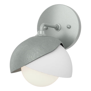 Hubbardton Forge - 201374-SKT-82-02-GG0711 - Brooklyn 1-Light Double Shade Bath Sconce - Brooklyn - Vintage Platinum