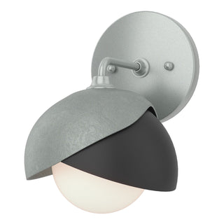 Hubbardton Forge - 201374-SKT-82-10-GG0711 - Brooklyn 1-Light Double Shade Bath Sconce - Brooklyn - Vintage Platinum