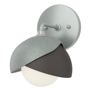 Hubbardton Forge - 201374-SKT-82-14-GG0711 - Brooklyn 1-Light Double Shade Bath Sconce - Brooklyn - Vintage Platinum