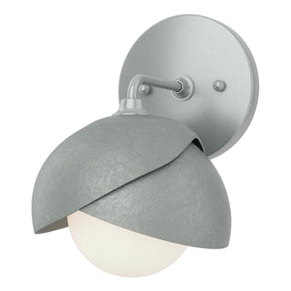 Hubbardton Forge - 201374-SKT-82-82-GG0711 - Brooklyn 1-Light Double Shade Bath Sconce - Brooklyn - Vintage Platinum