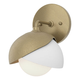 Hubbardton Forge - 201374-SKT-84-02-GG0711 - Brooklyn 1-Light Double Shade Bath Sconce - Brooklyn - Soft Gold