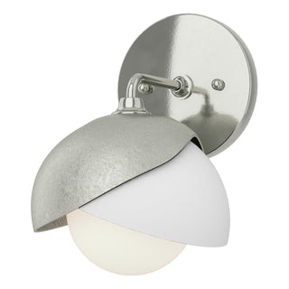 Hubbardton Forge - 201374-SKT-85-02-GG0711 - Brooklyn 1-Light Double Shade Bath Sconce - Brooklyn - Sterling