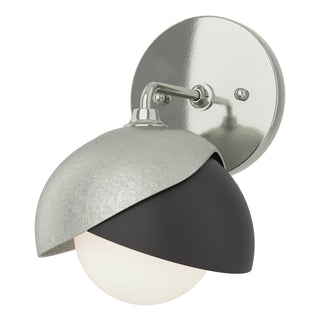 Hubbardton Forge - 201374-SKT-85-10-GG0711 - Brooklyn 1-Light Double Shade Bath Sconce - Brooklyn - Sterling