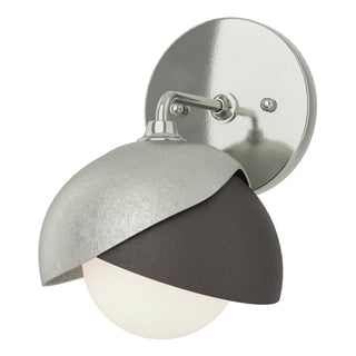 Hubbardton Forge - 201374-SKT-85-14-GG0711 - Brooklyn 1-Light Double Shade Bath Sconce - Brooklyn - Sterling