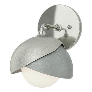 Hubbardton Forge - 201374-SKT-85-82-GG0711 - Brooklyn 1-Light Double Shade Bath Sconce - Brooklyn - Sterling