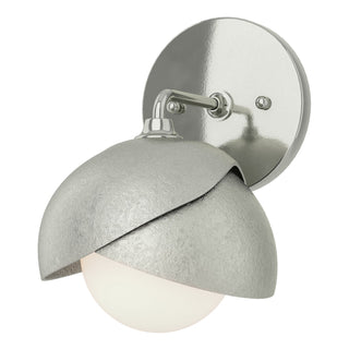 Hubbardton Forge - 201374-SKT-85-85-GG0711 - Brooklyn 1-Light Double Shade Bath Sconce - Brooklyn - Sterling
